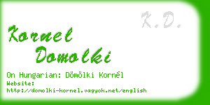 kornel domolki business card